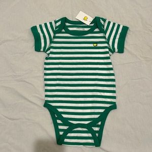 Master’s 2023 onesie green and white stripes